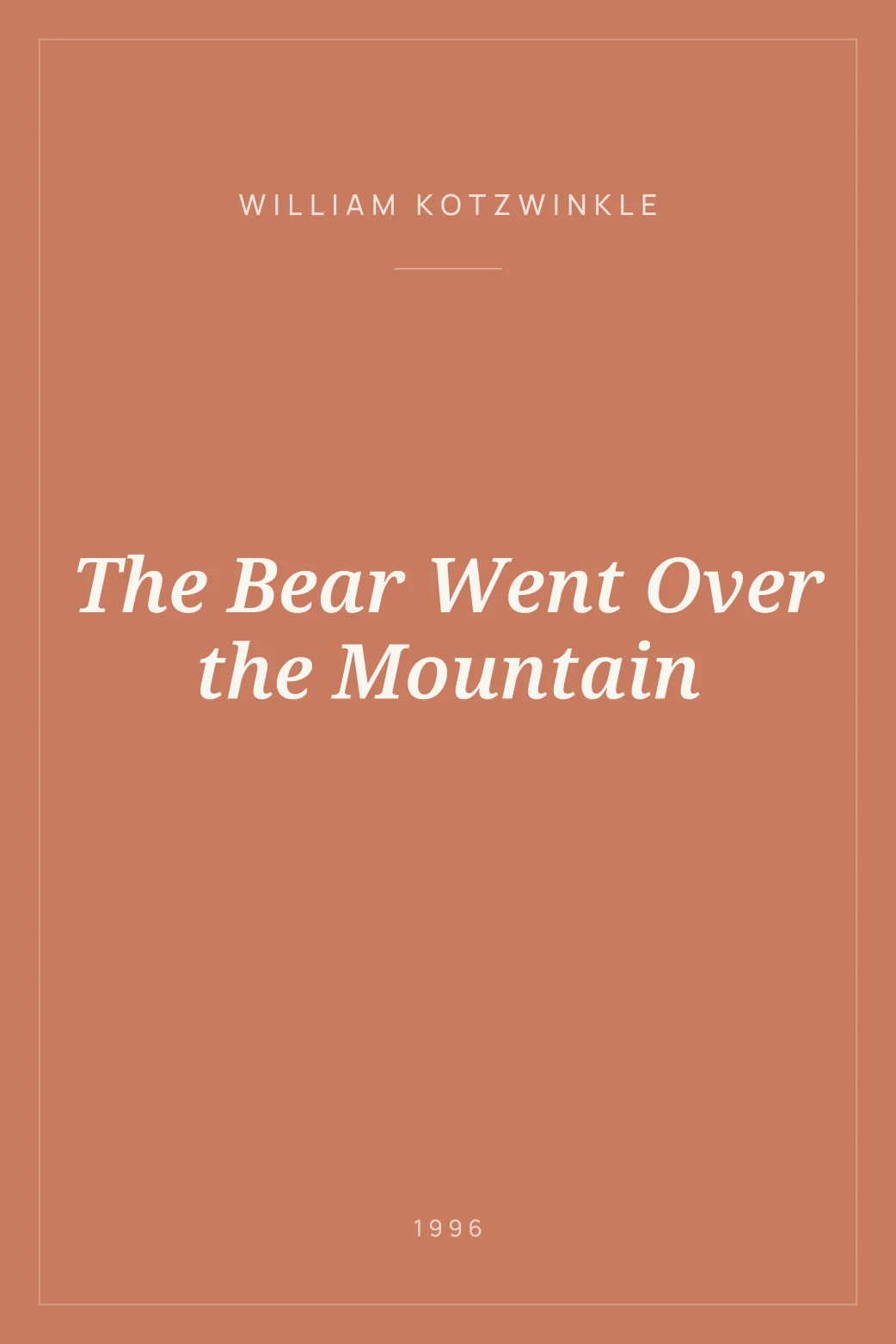 Portada de The Bear Went Over the Mountain
