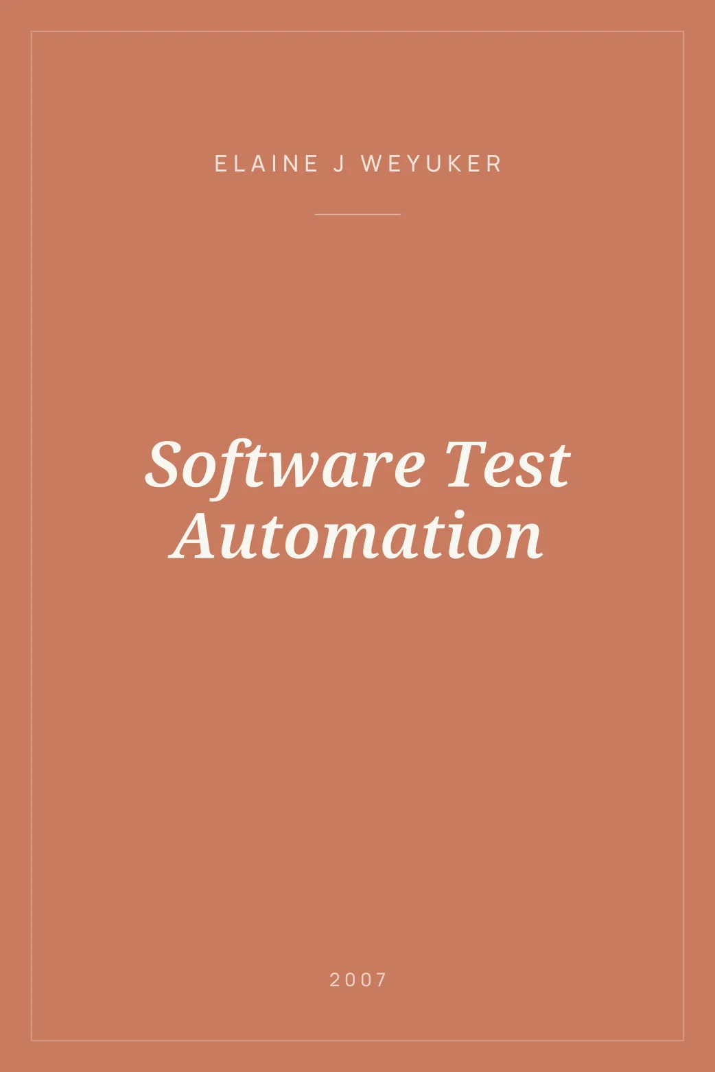Portada de Software Test Automation