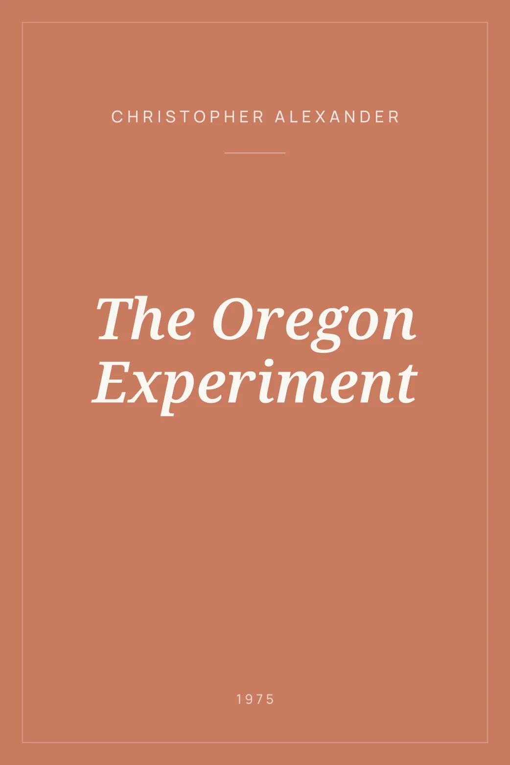 Portada de The Oregon Experiment