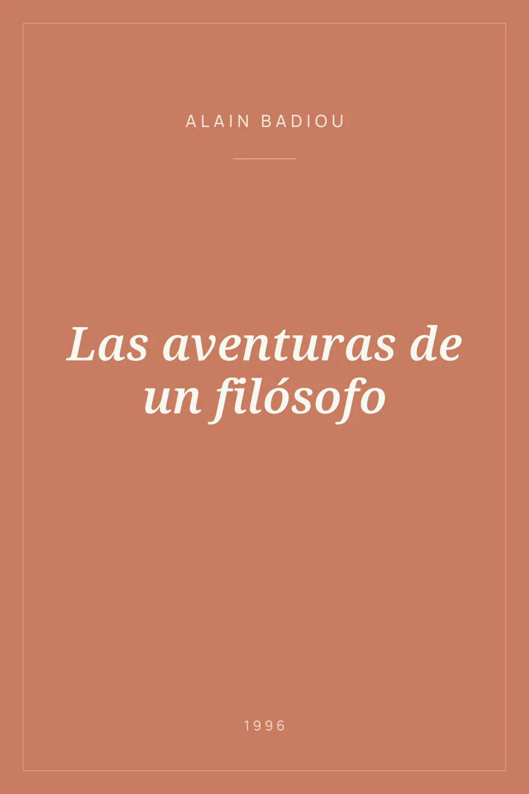 Portada de Las aventuras de un filósofo