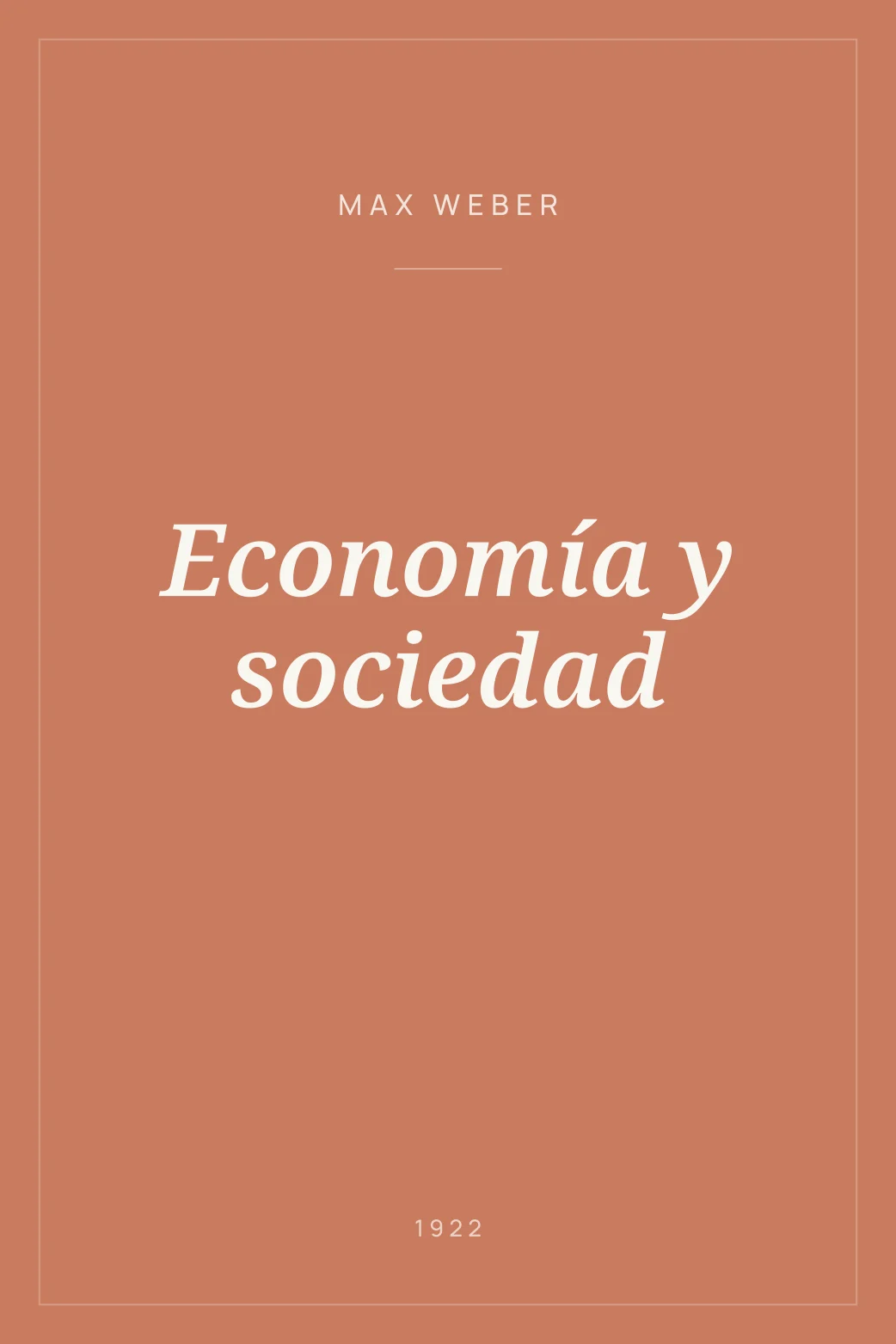 Portada de Economía y sociedad