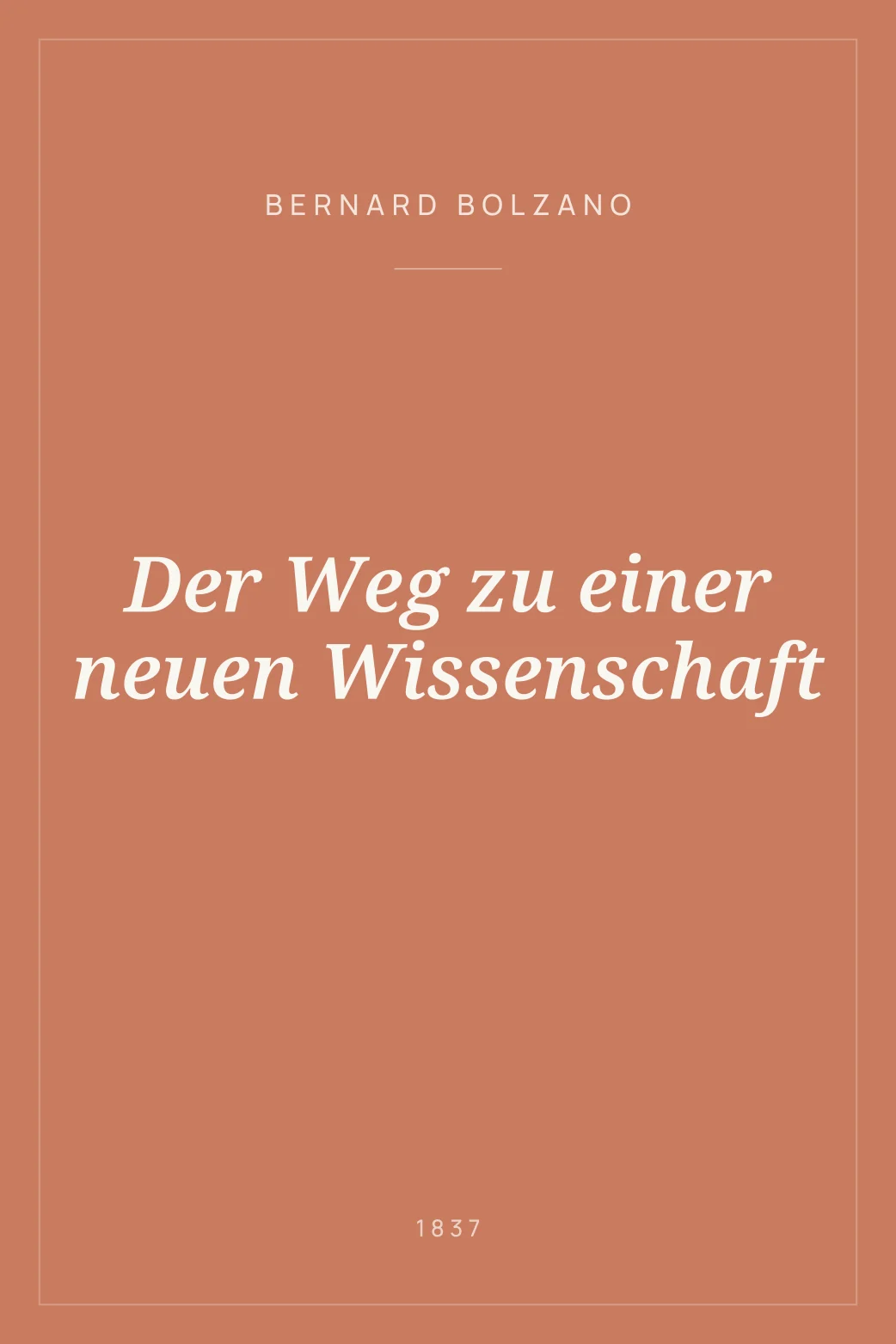 Portada de Der Weg zu einer neuen Wissenschaft