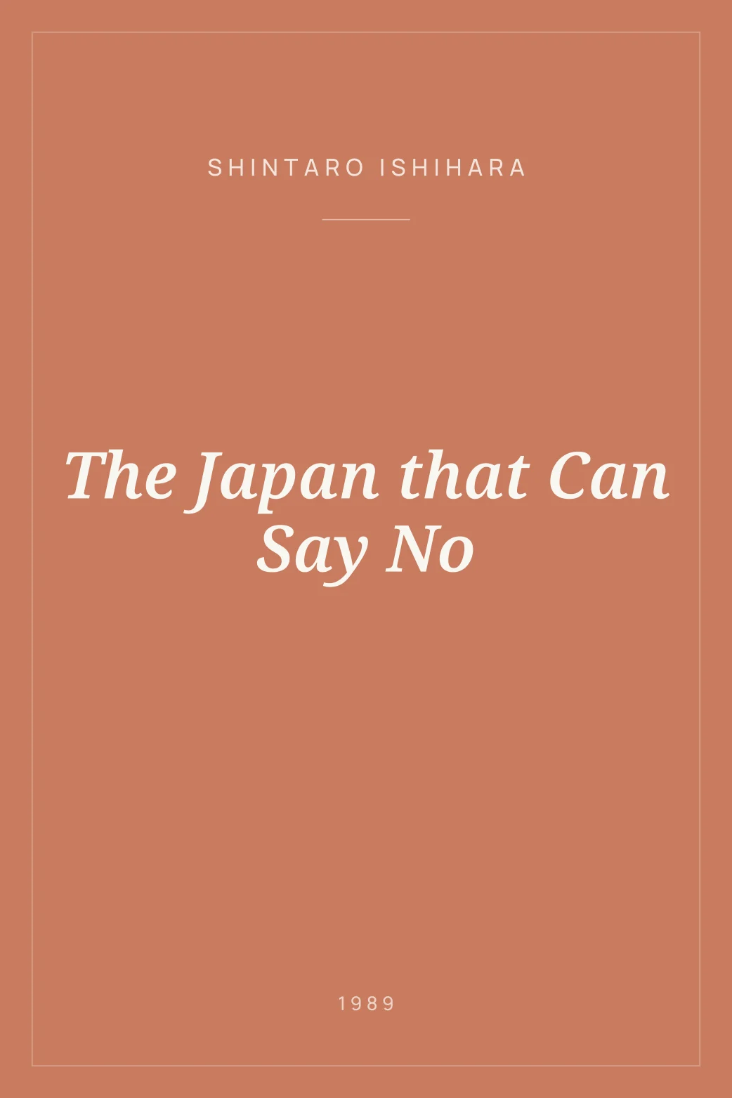 Portada de The Japan that Can Say No
