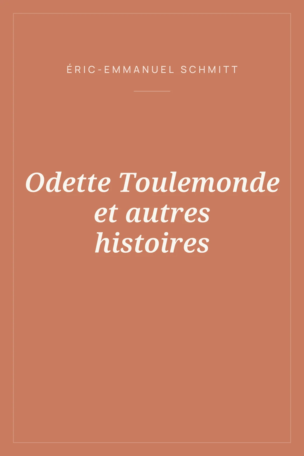 Portada de Odette Toulemonde et autres histoires