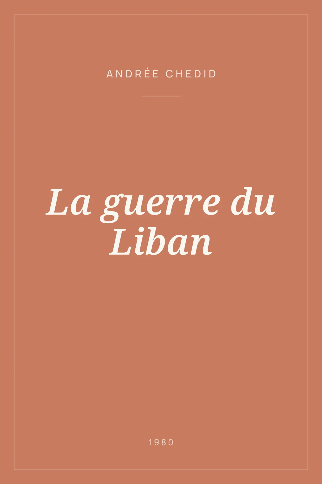 Portada de La guerre du Liban