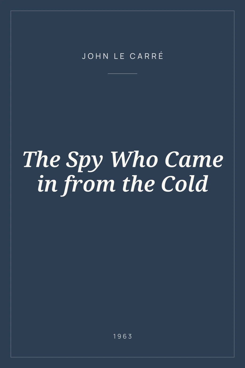 Portada de The Spy Who Came in from the Cold
