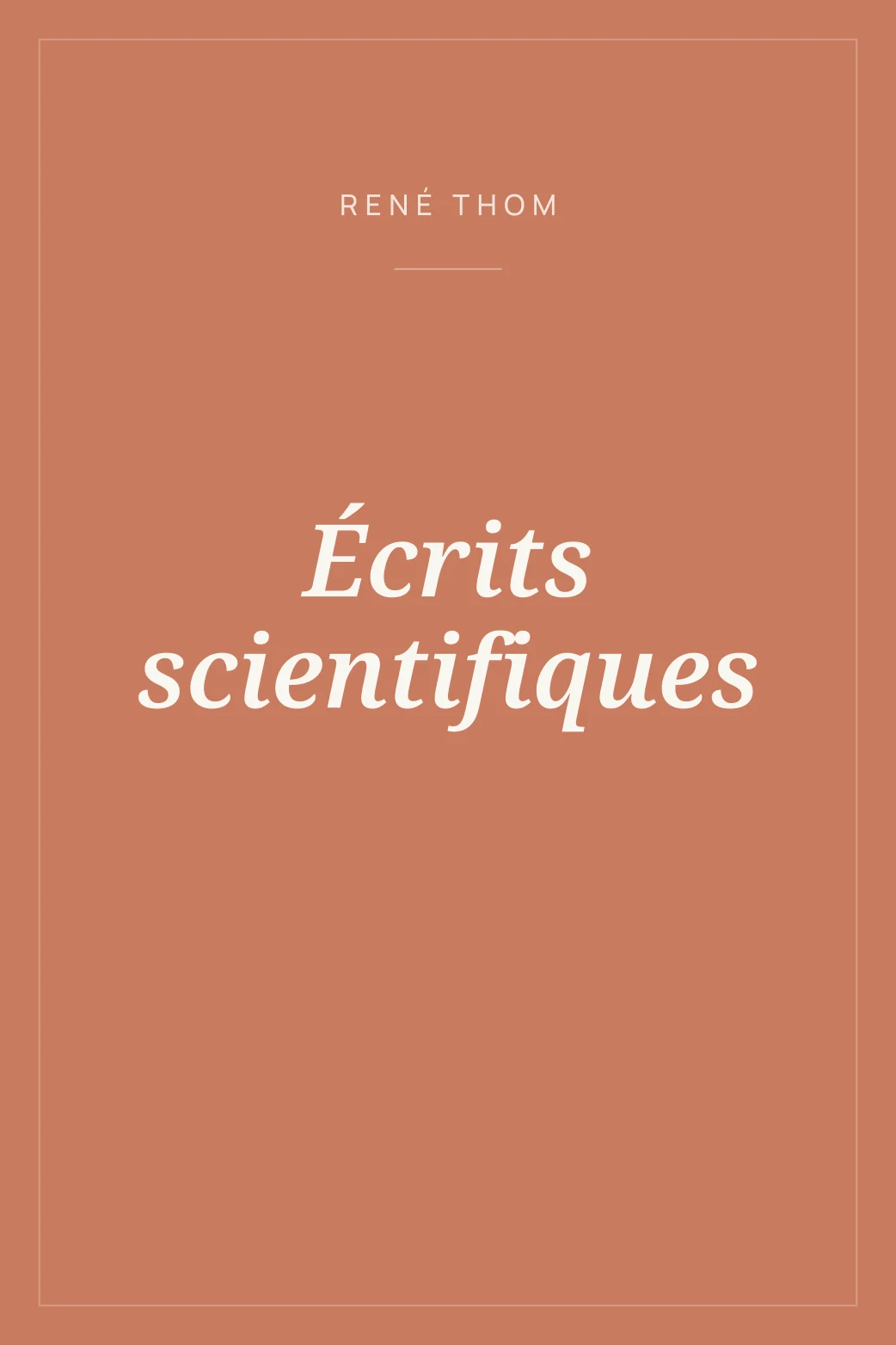 Portada de Écrits scientifiques