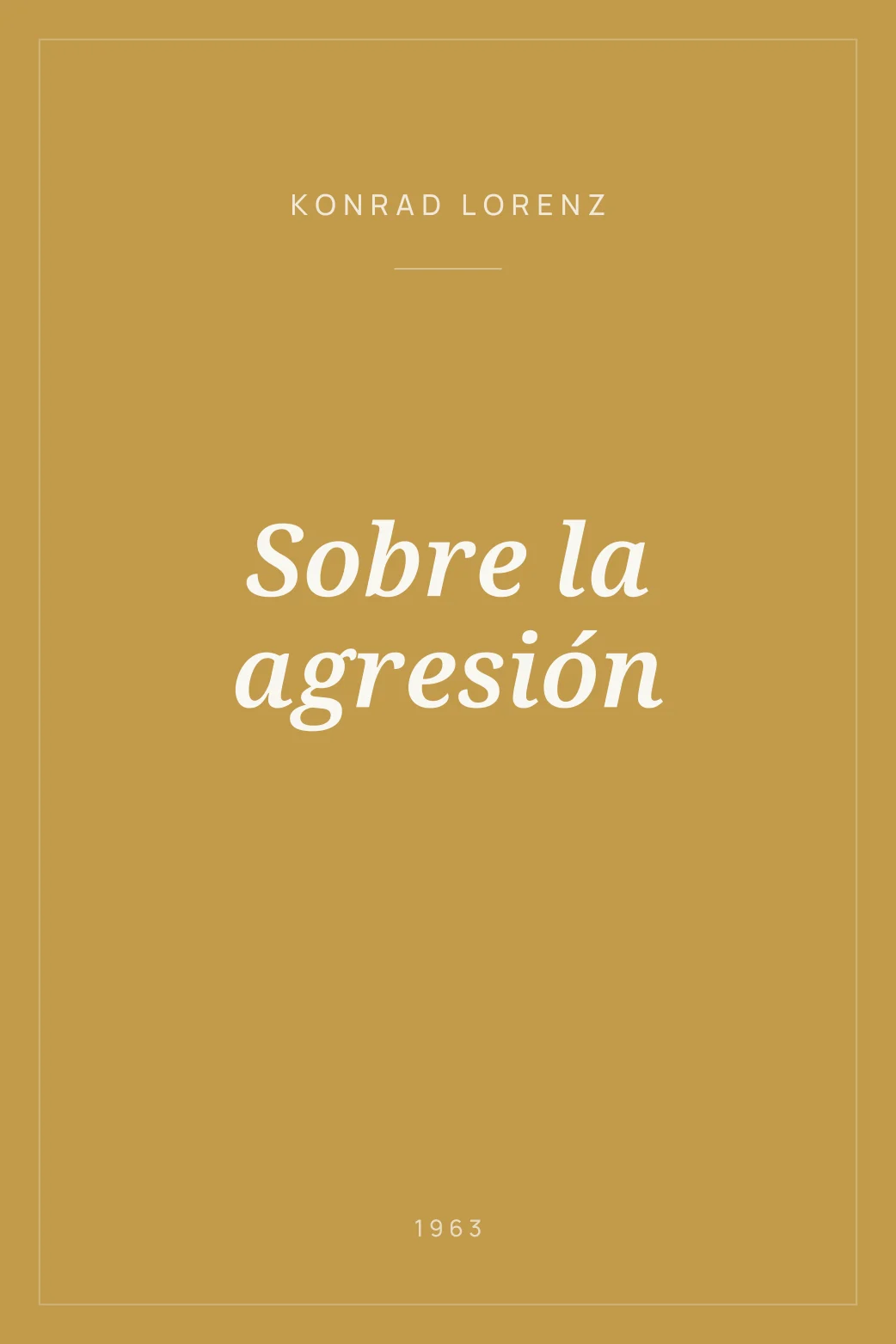 Portada de Sobre la agresión