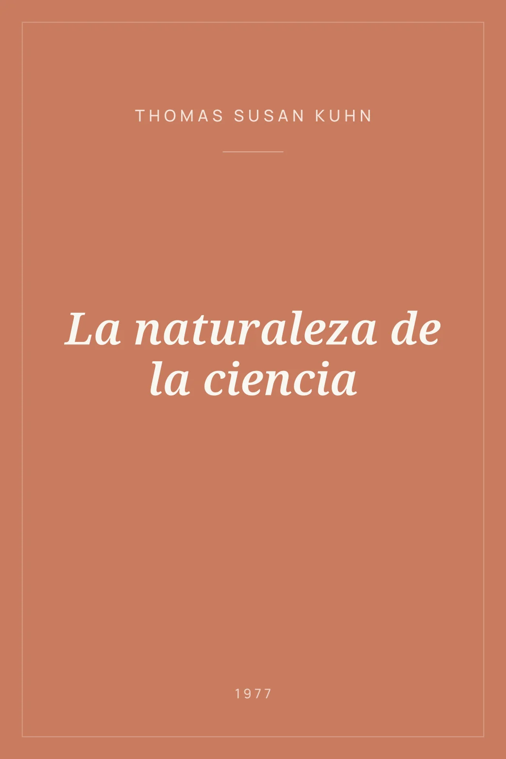 Portada de La naturaleza de la ciencia