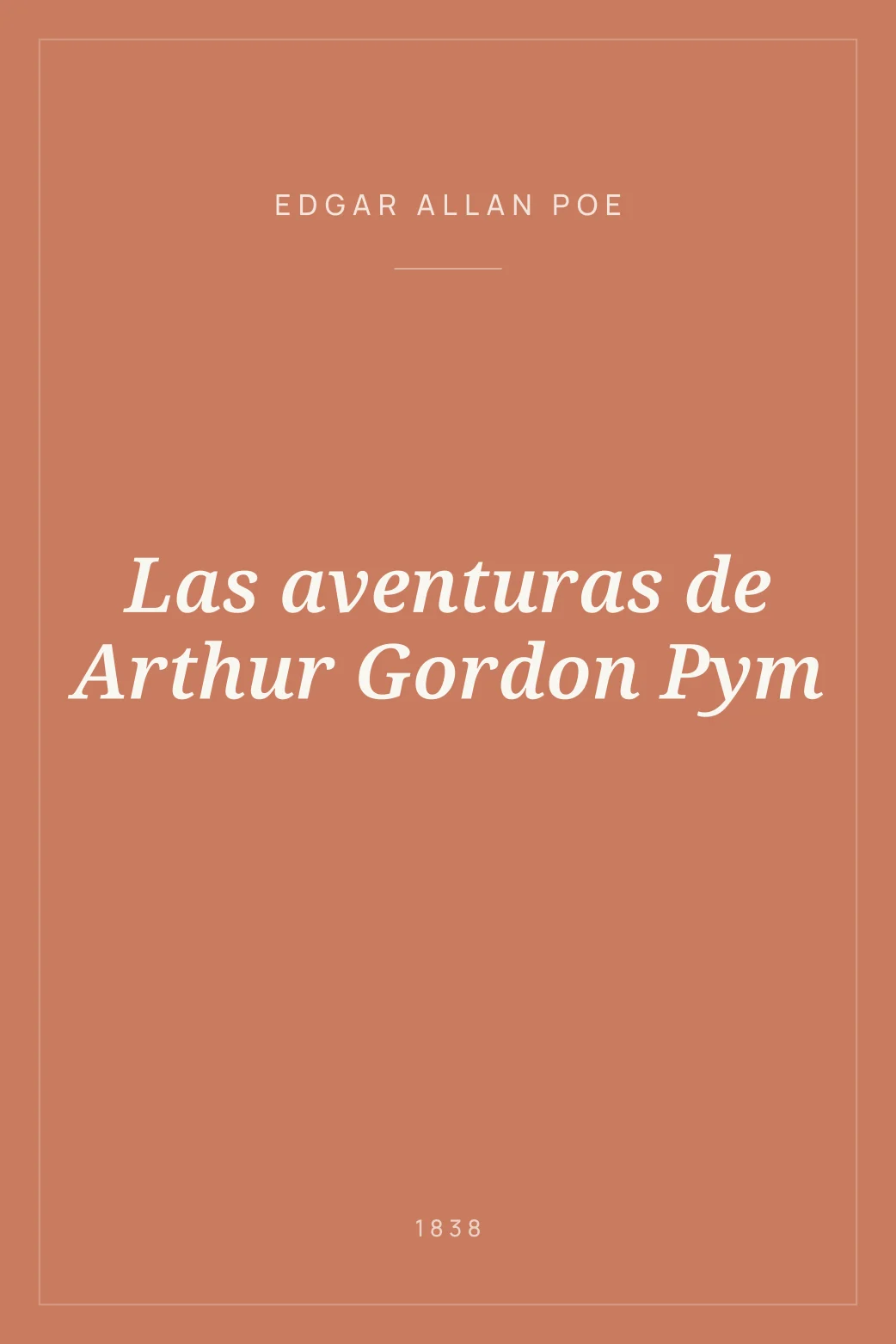Portada de Las aventuras de Arthur Gordon Pym