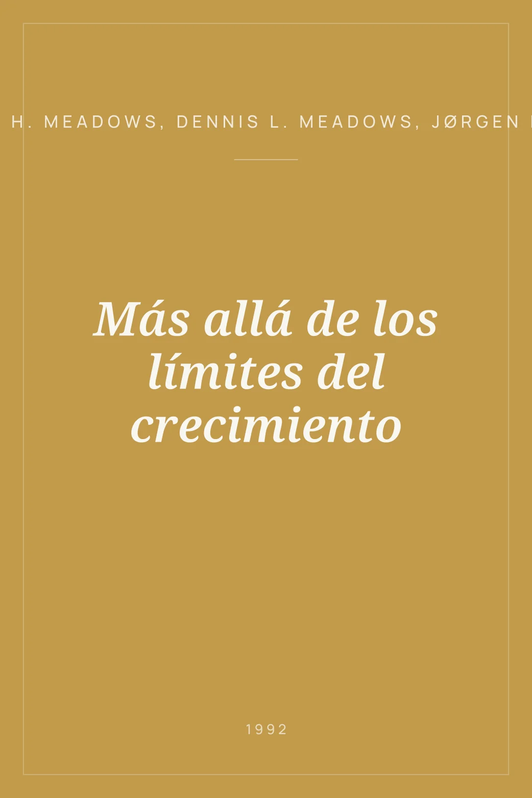 Portada de Más allá de los límites del crecimiento