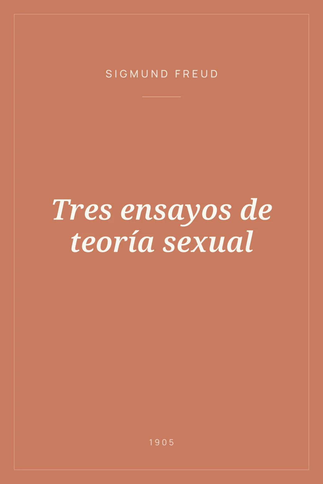 Portada de Tres ensayos de teoría sexual