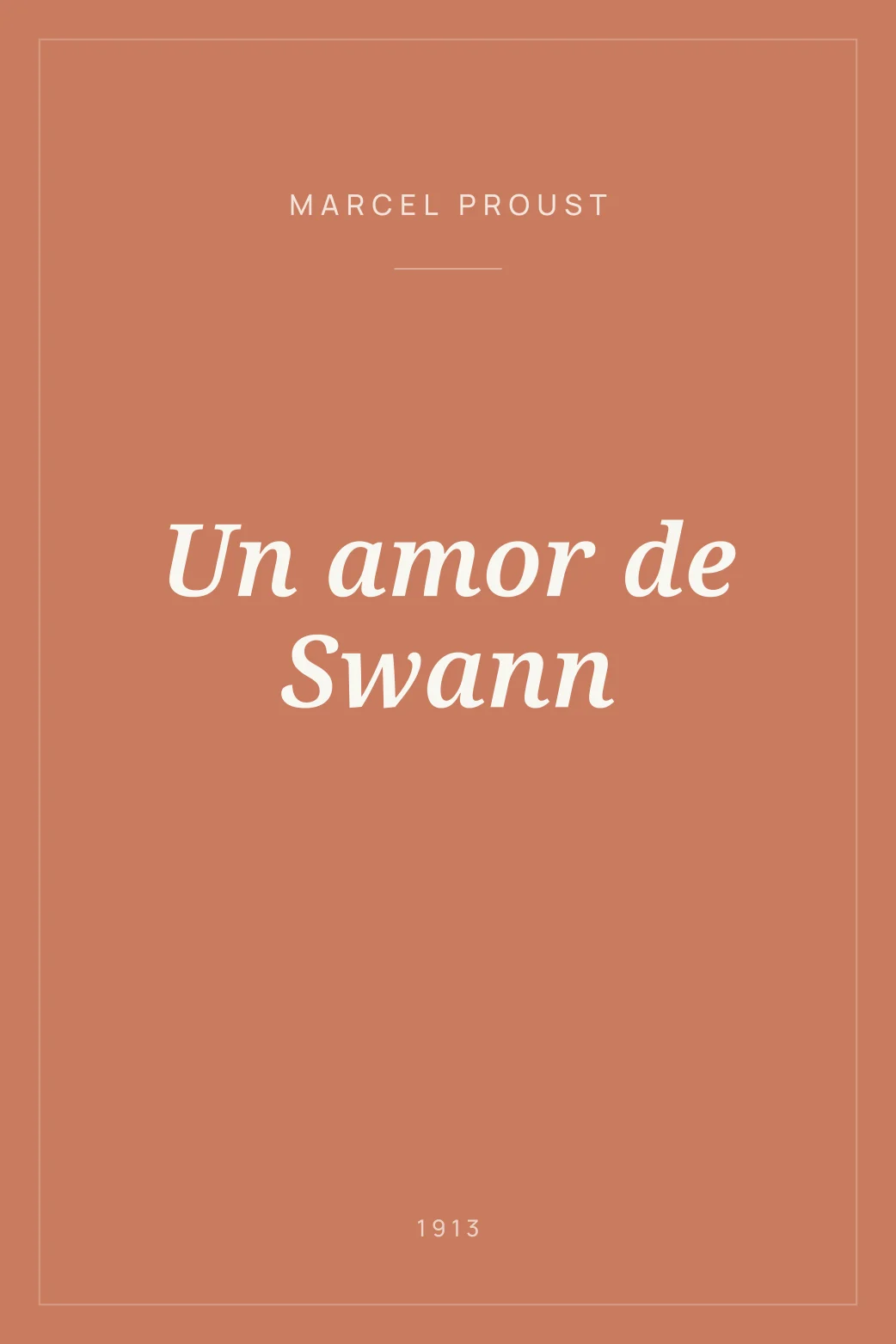 Portada de Un amor de Swann