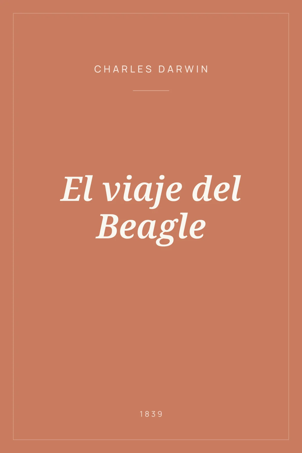 Portada de El viaje del Beagle
