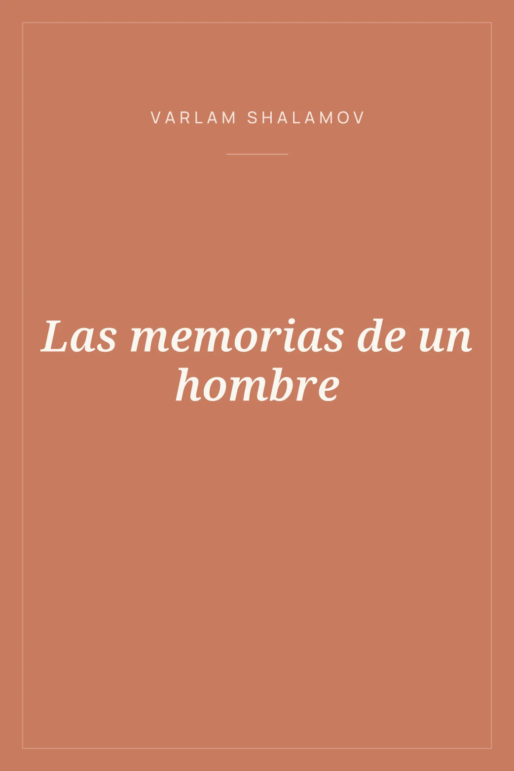 Portada de Las memorias de un hombre