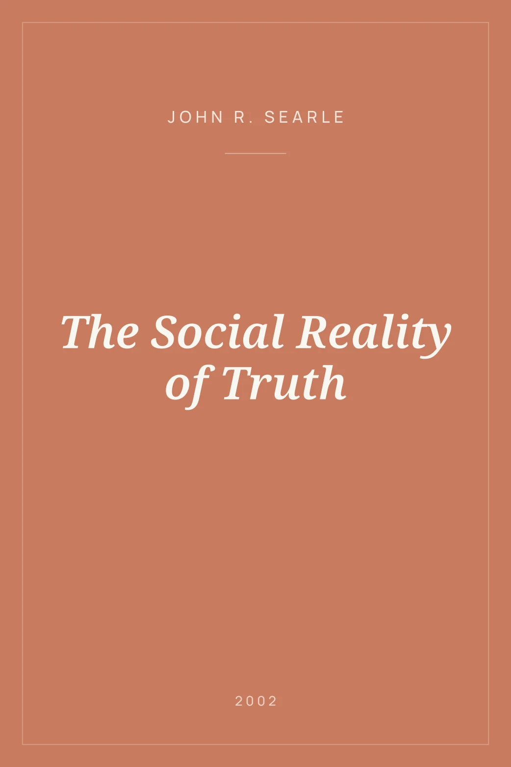 Portada de The Social Reality of Truth