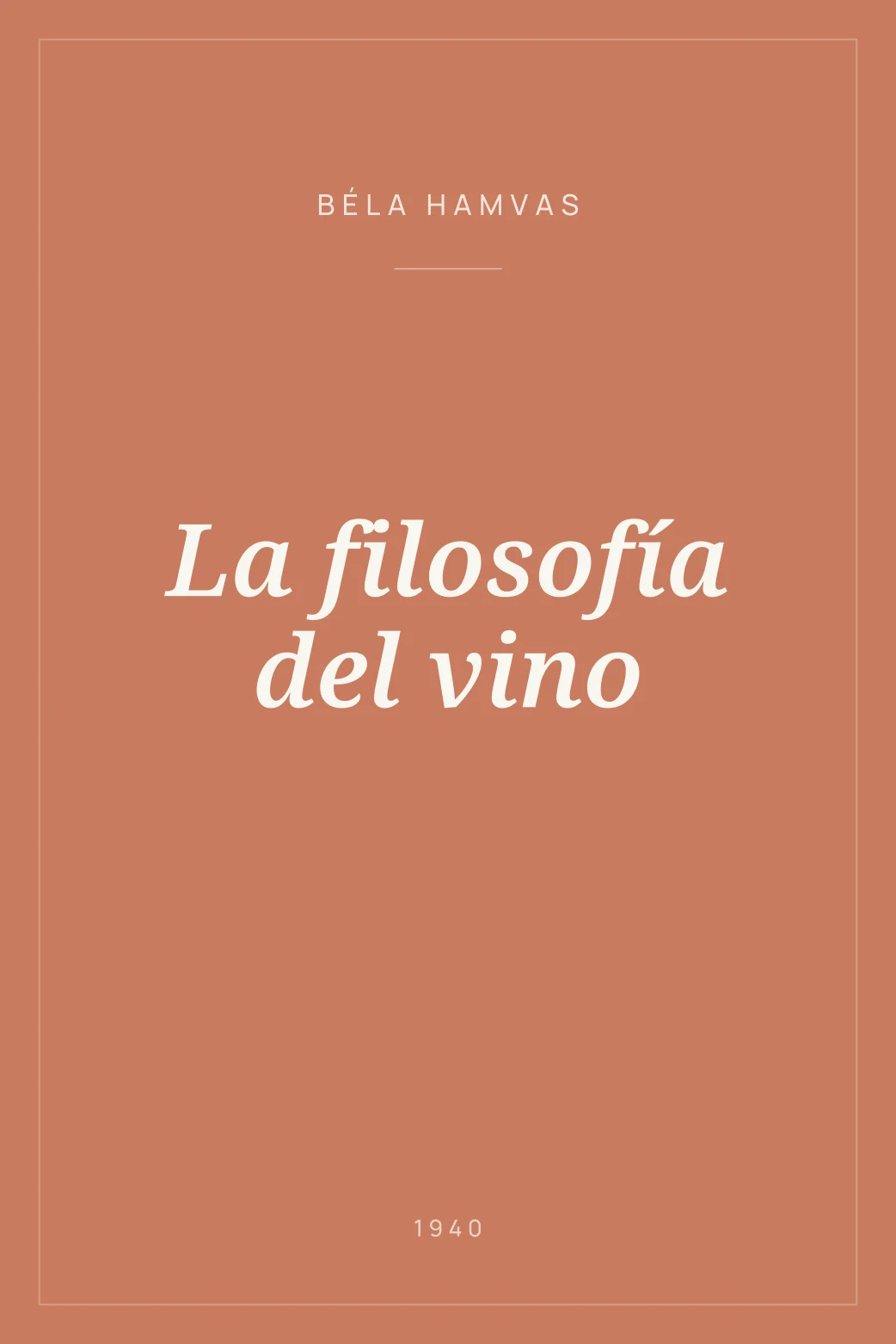 Portada de La filosofía del vino