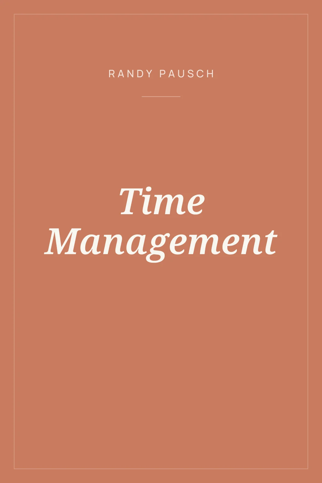Portada de Time Management