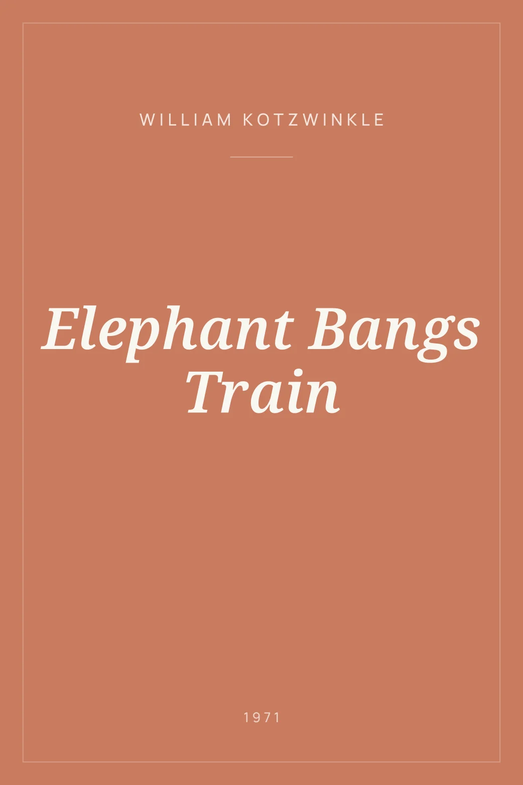 Portada de Elephant Bangs Train