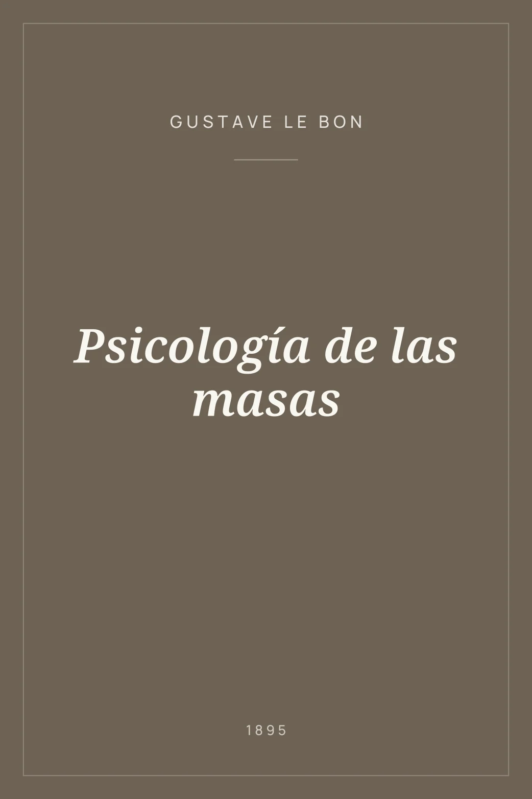 Portada de Psicología de las masas
