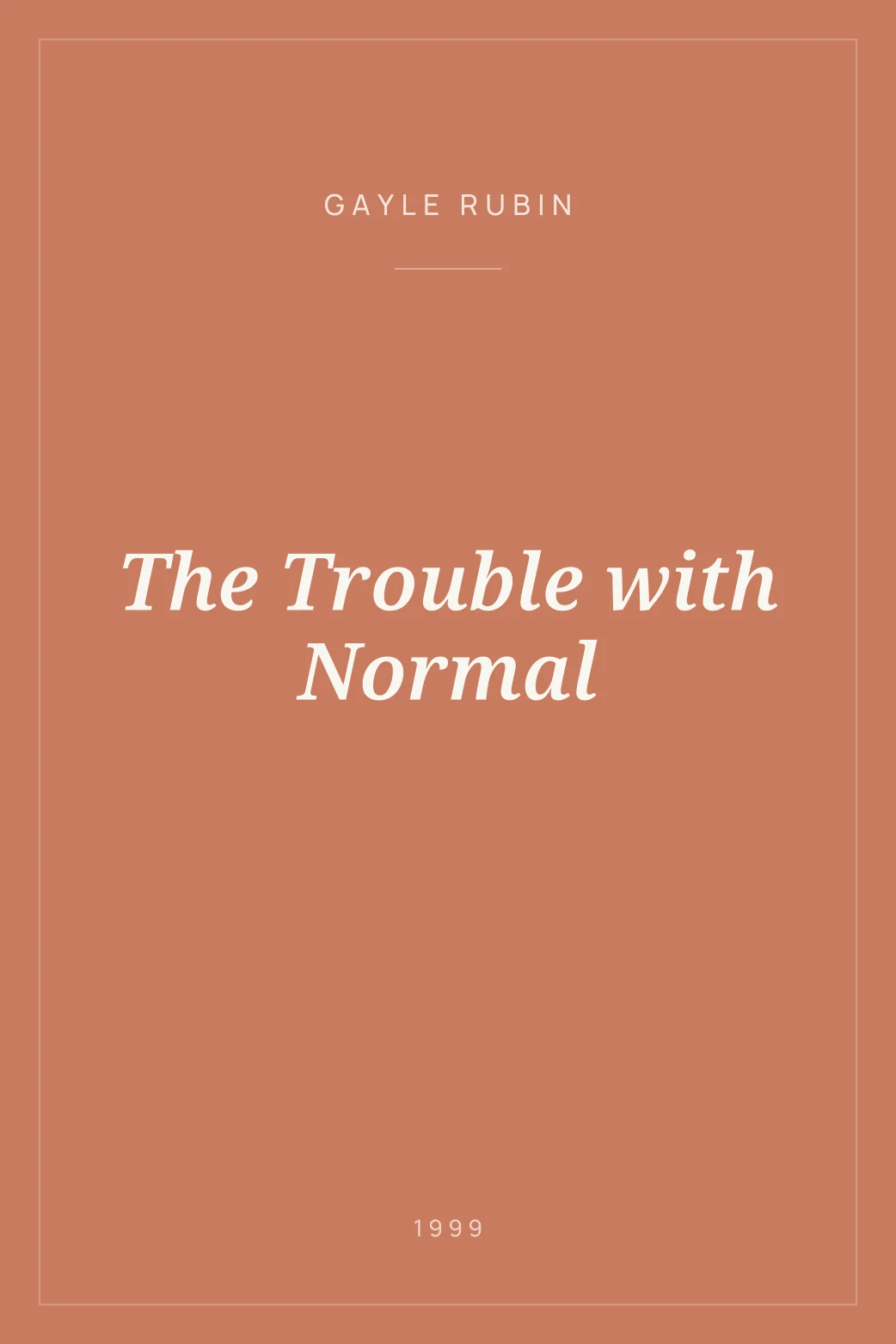 Portada de The Trouble with Normal