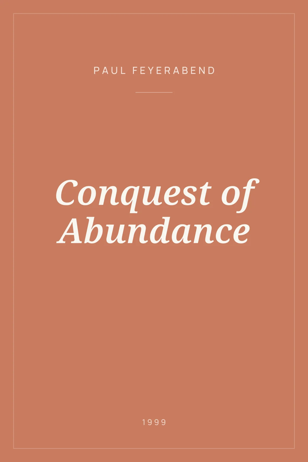 Portada de Conquest of Abundance