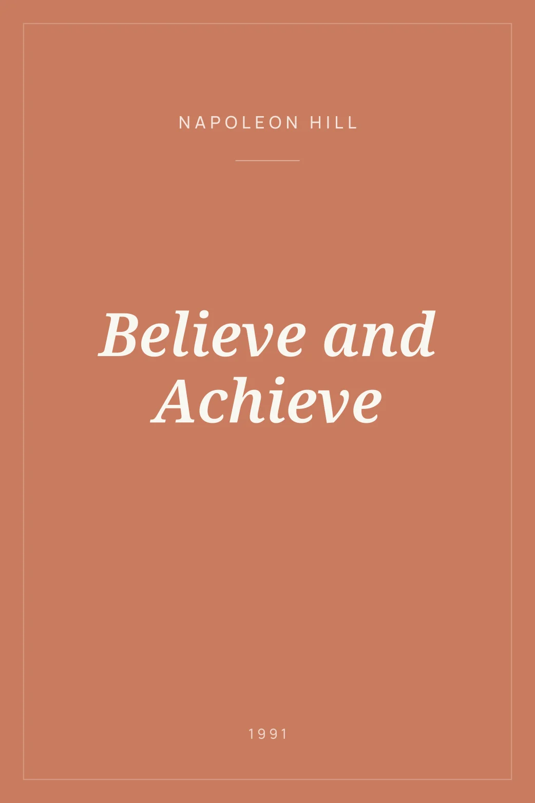 Portada de Believe and Achieve