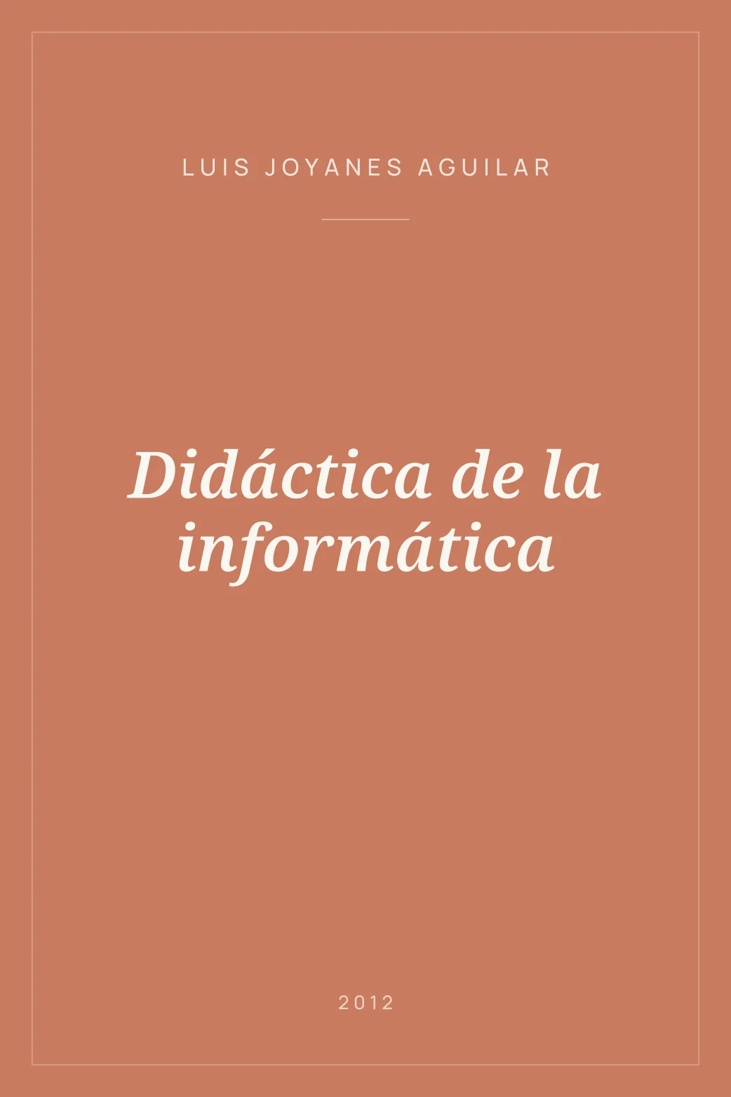 Portada de Didáctica de la informática