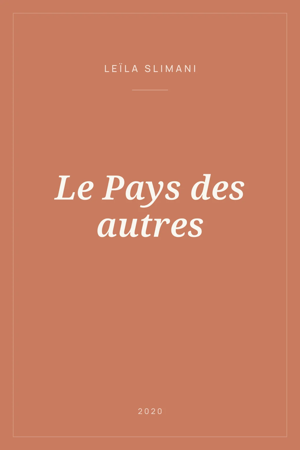 Portada de Le Pays des autres