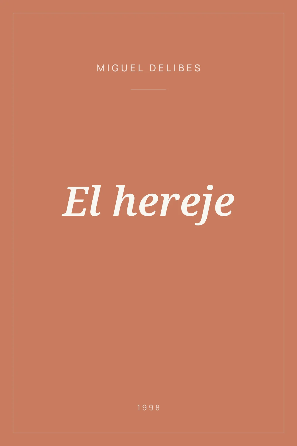 Portada de El hereje
