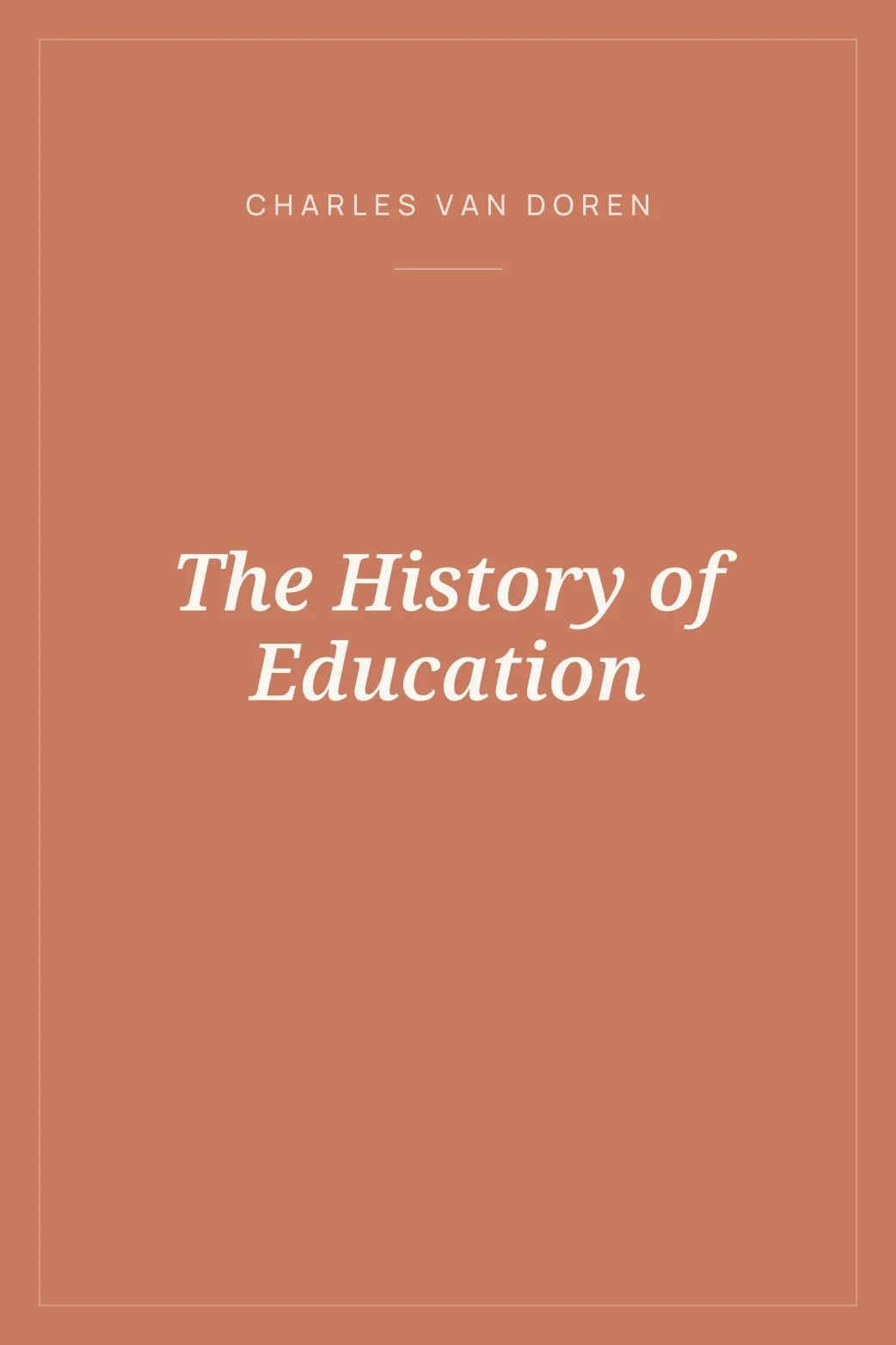 Portada de The History of Education