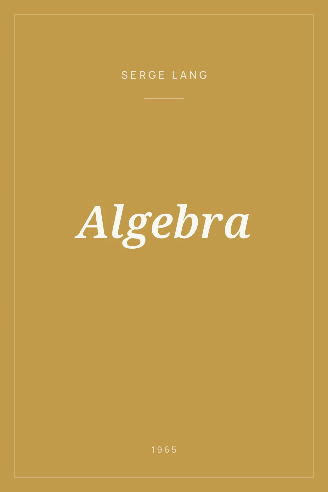 Portada de Algebra