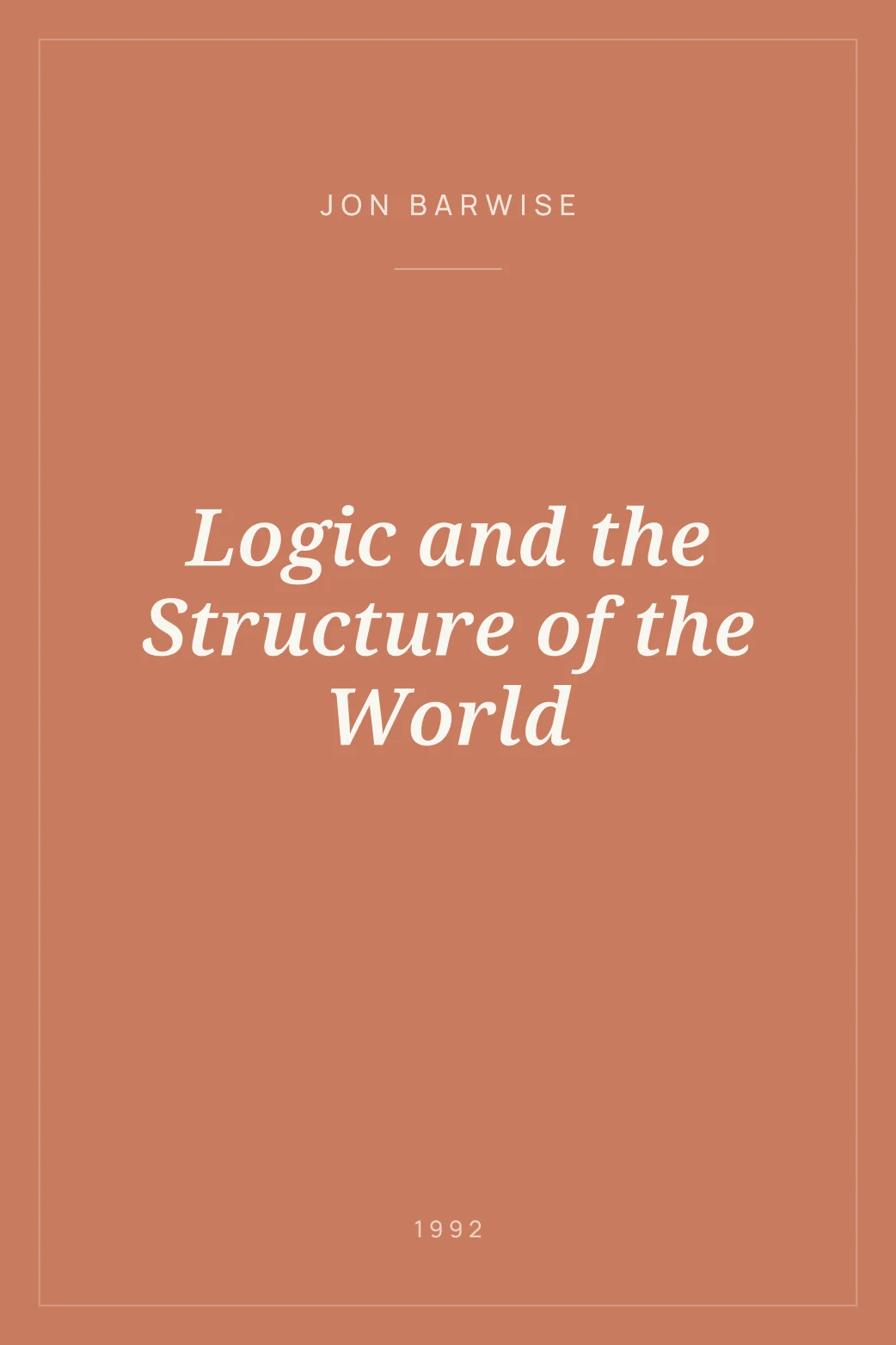 Portada de Logic and the Structure of the World