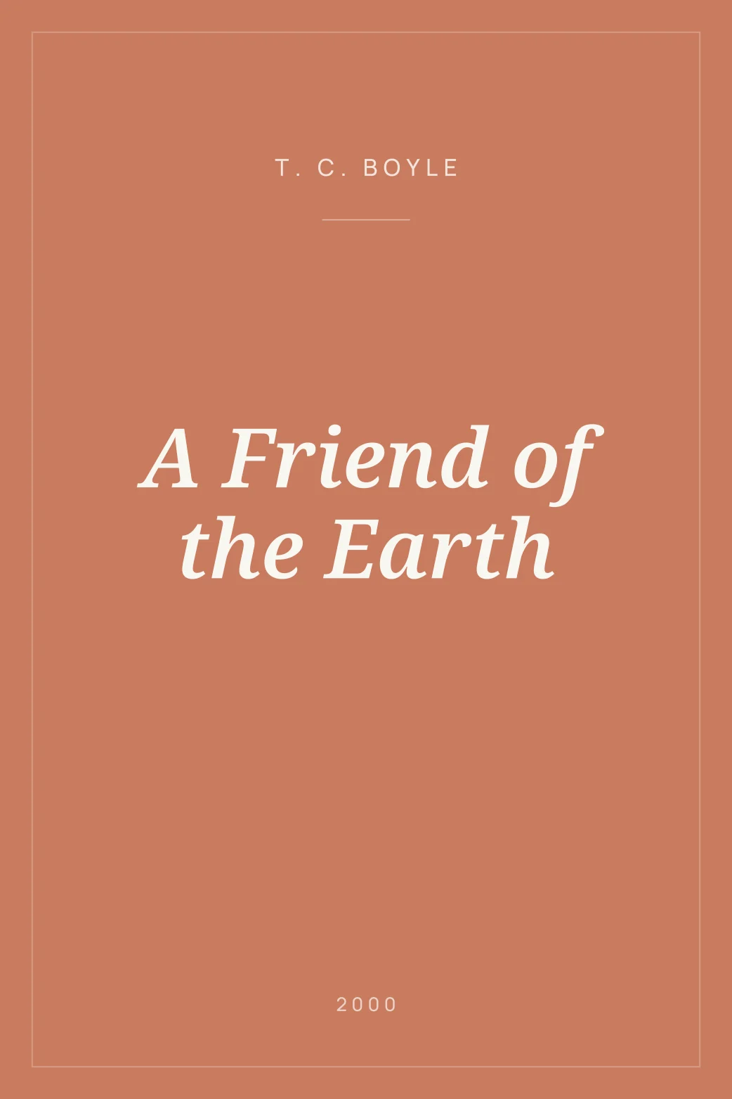 Portada de A Friend of the Earth