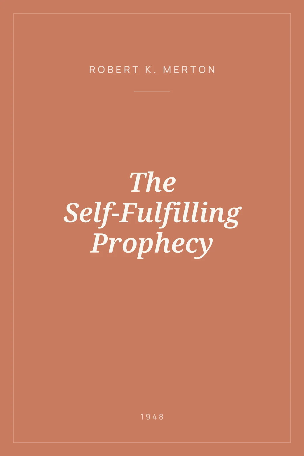 Portada de The Self-Fulfilling Prophecy