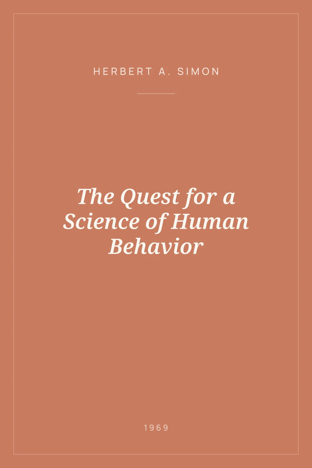 Portada de The Quest for a Science of Human Behavior