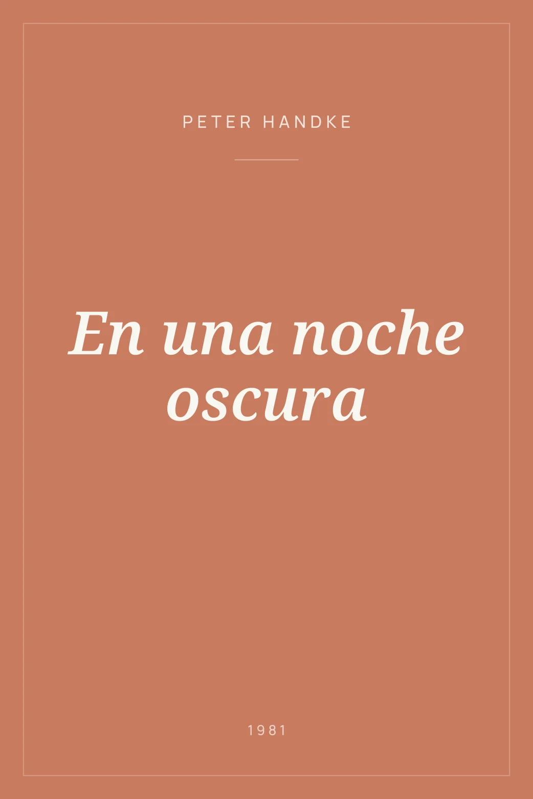 Portada de En una noche oscura