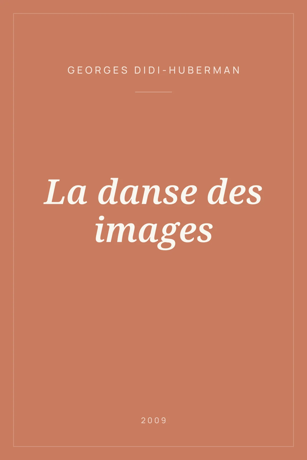 Portada de La danse des images