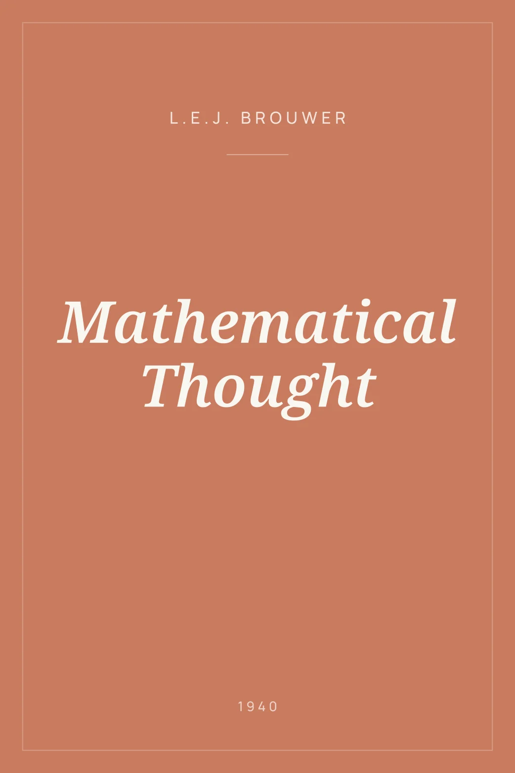 Portada de Mathematical Thought