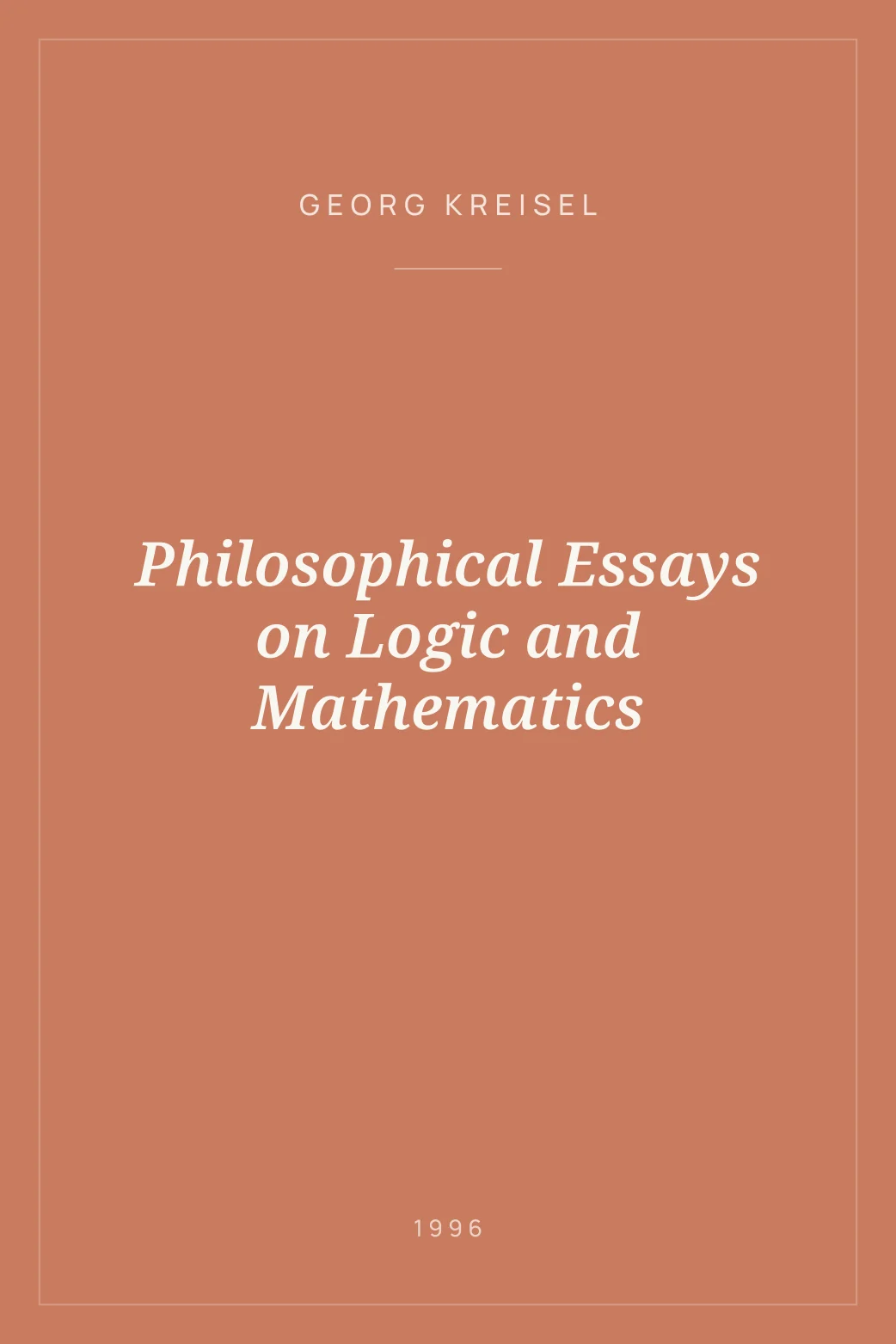 Portada de Philosophical Essays on Logic and Mathematics