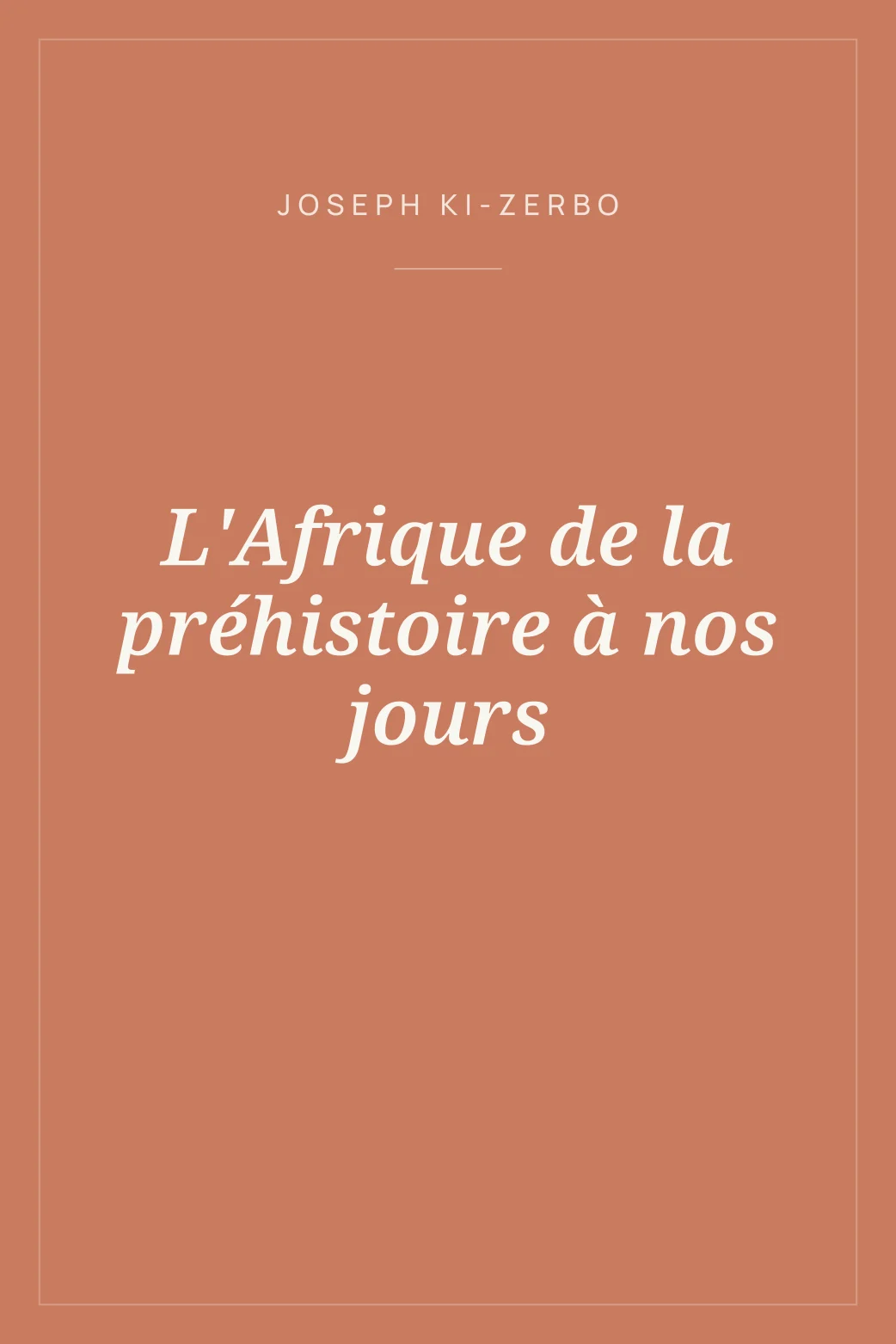 Portada de L'Afrique de la préhistoire à nos jours