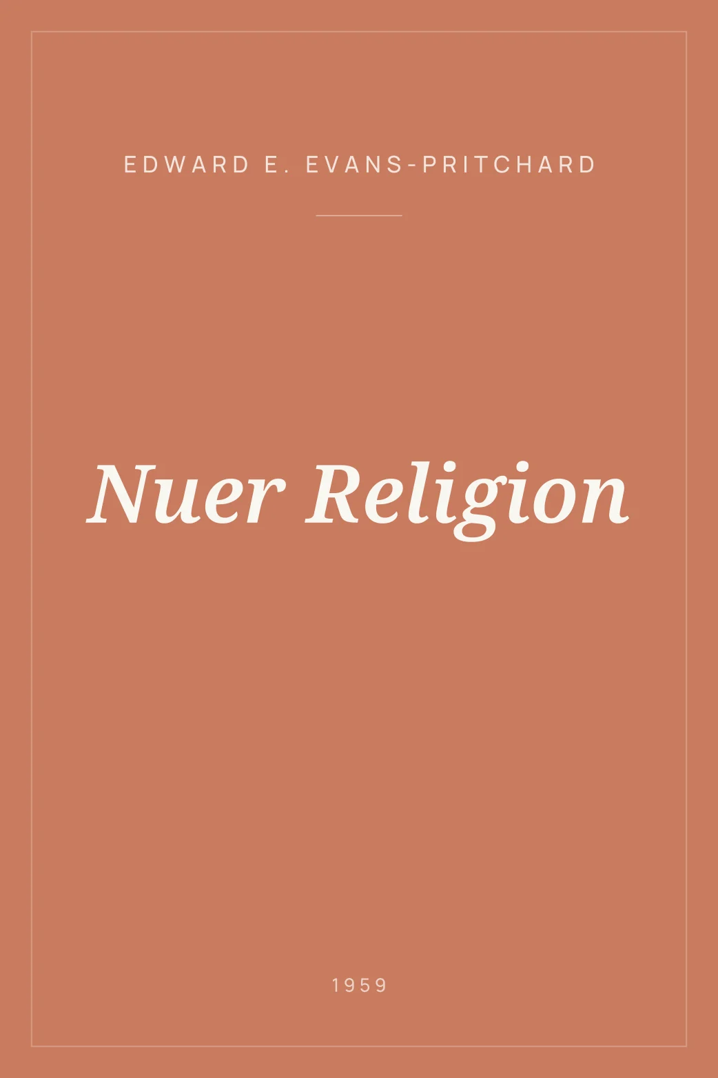 Portada de Nuer Religion