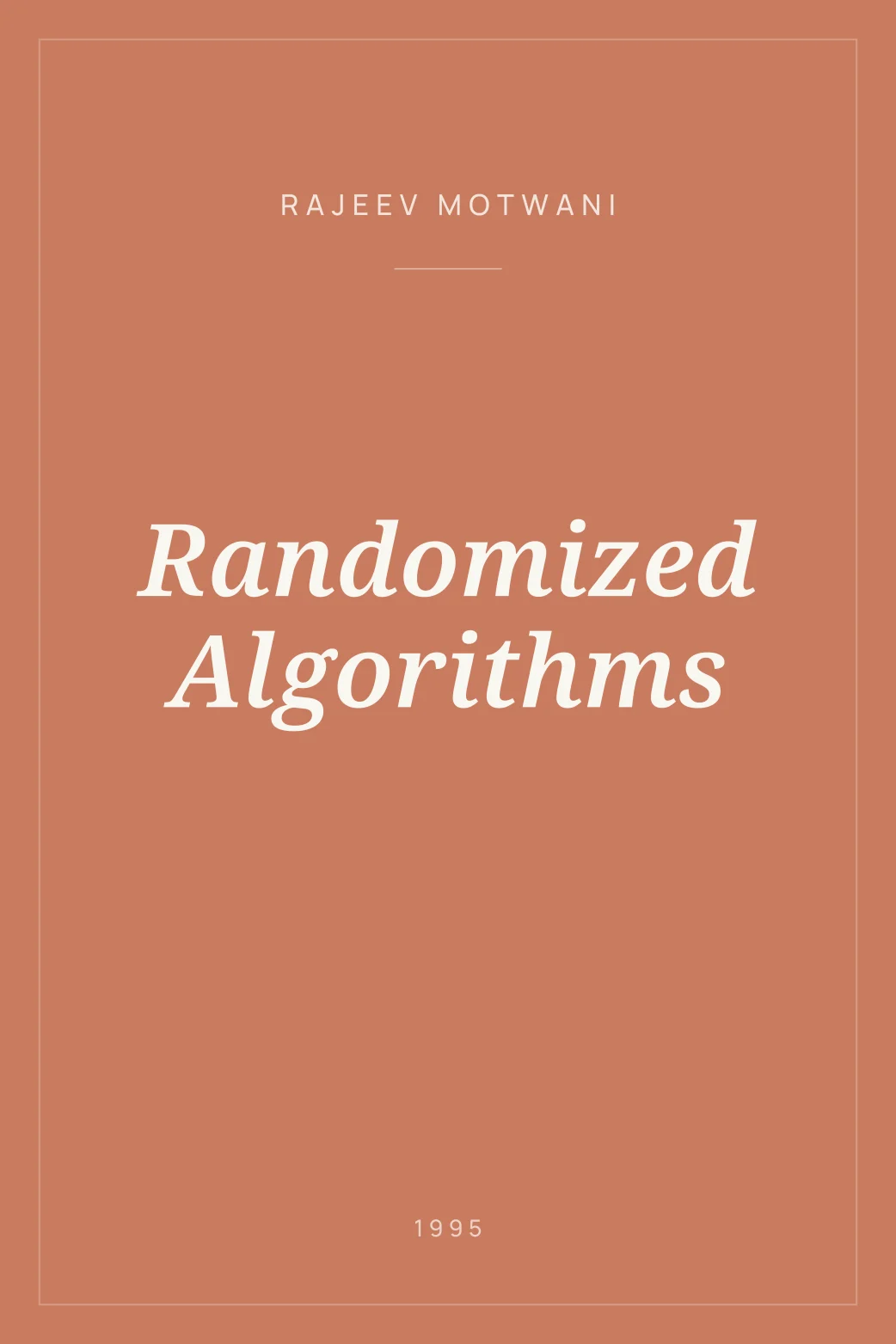 Portada de Randomized Algorithms