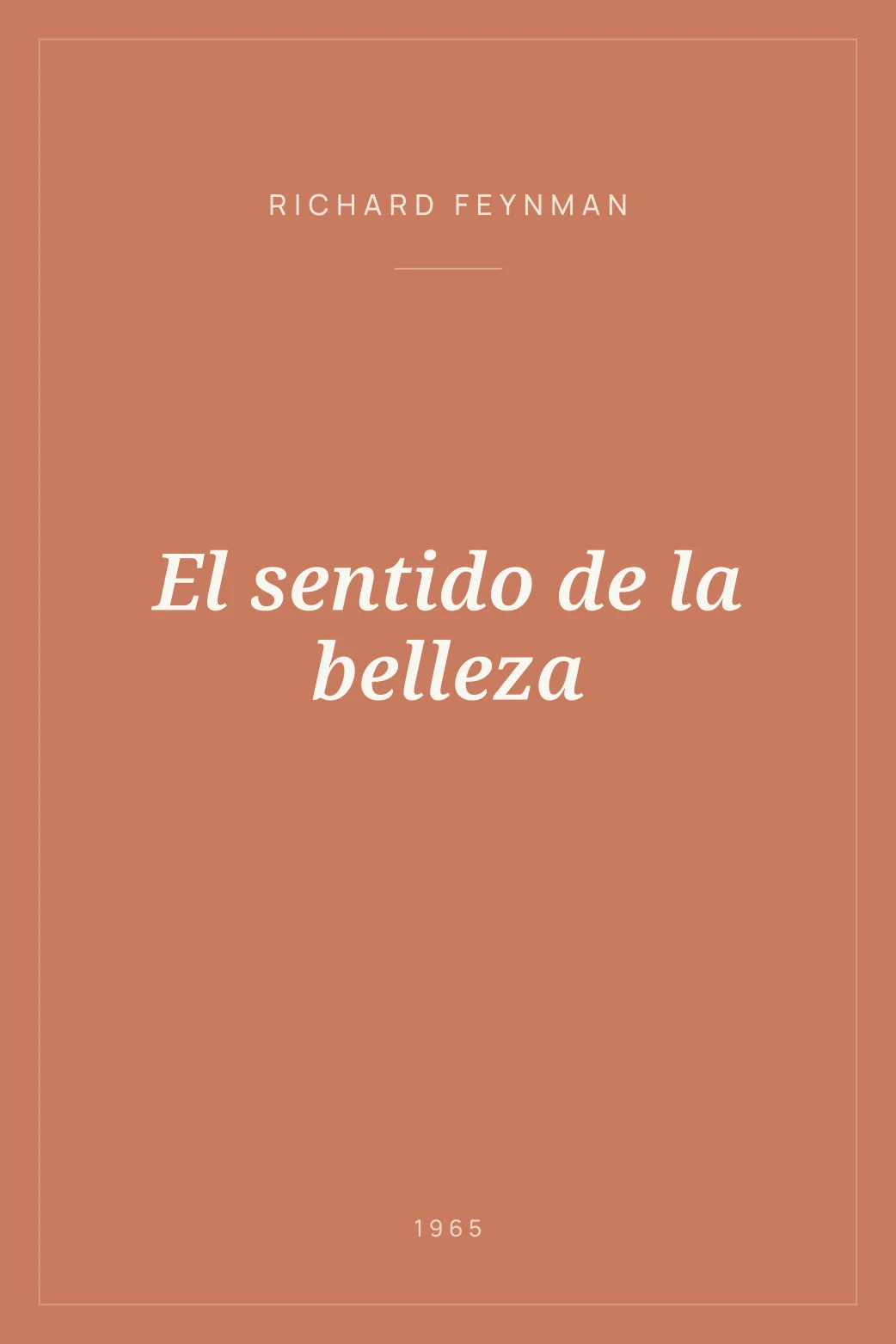 Portada de El sentido de la belleza