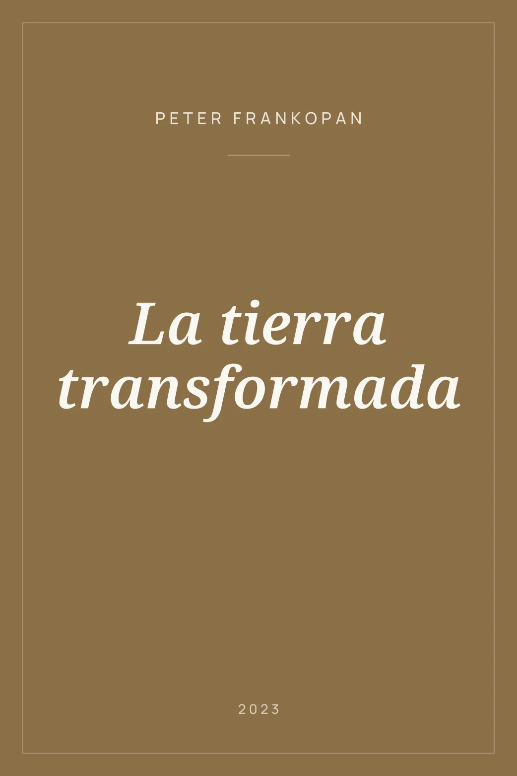 Portada de La tierra transformada