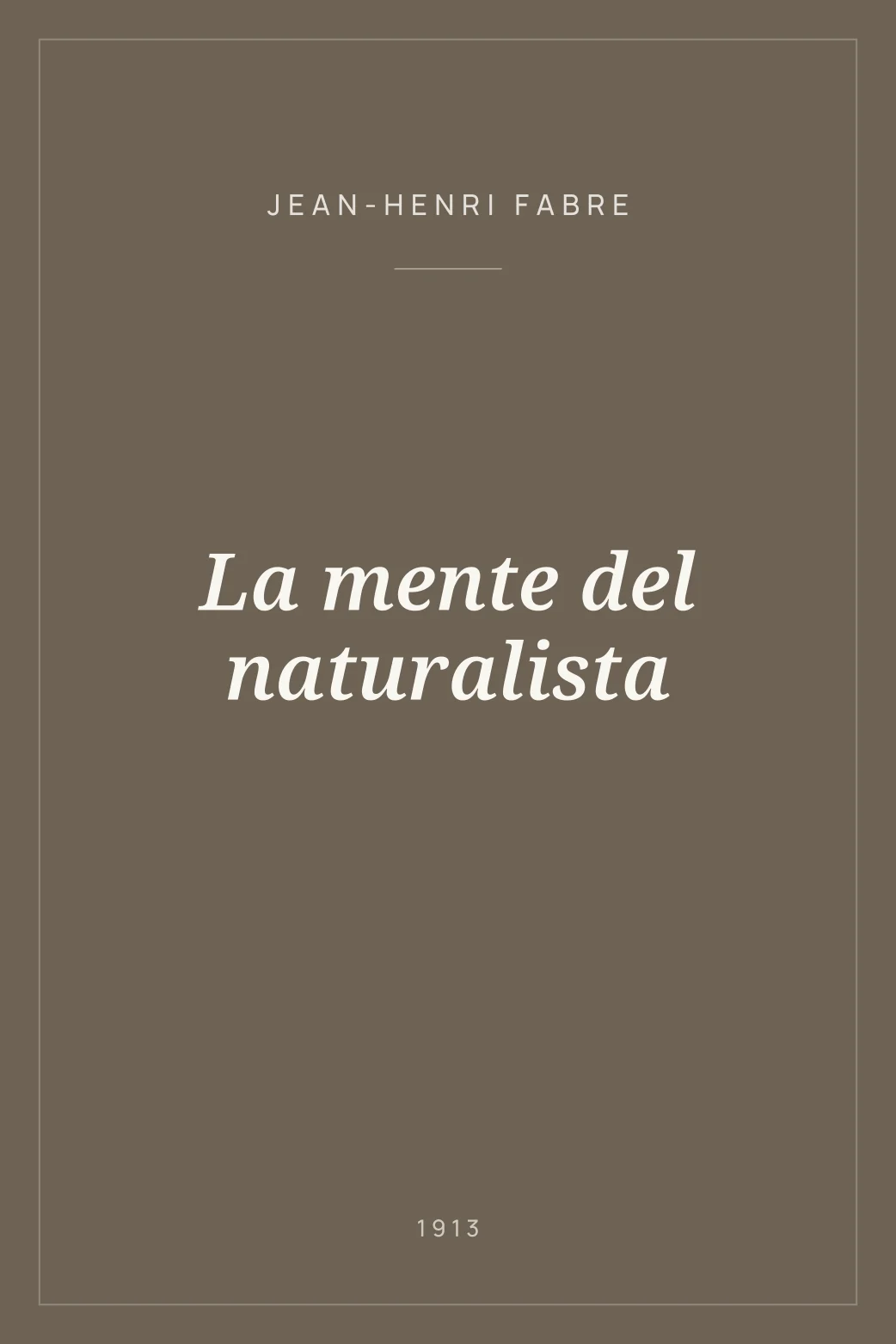 Portada de La mente del naturalista