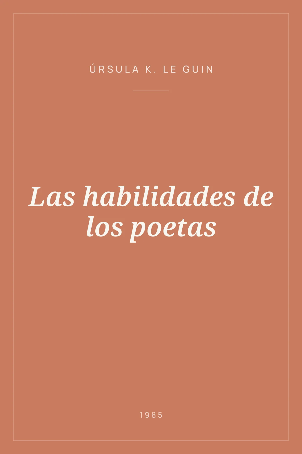 Portada de Las habilidades de los poetas