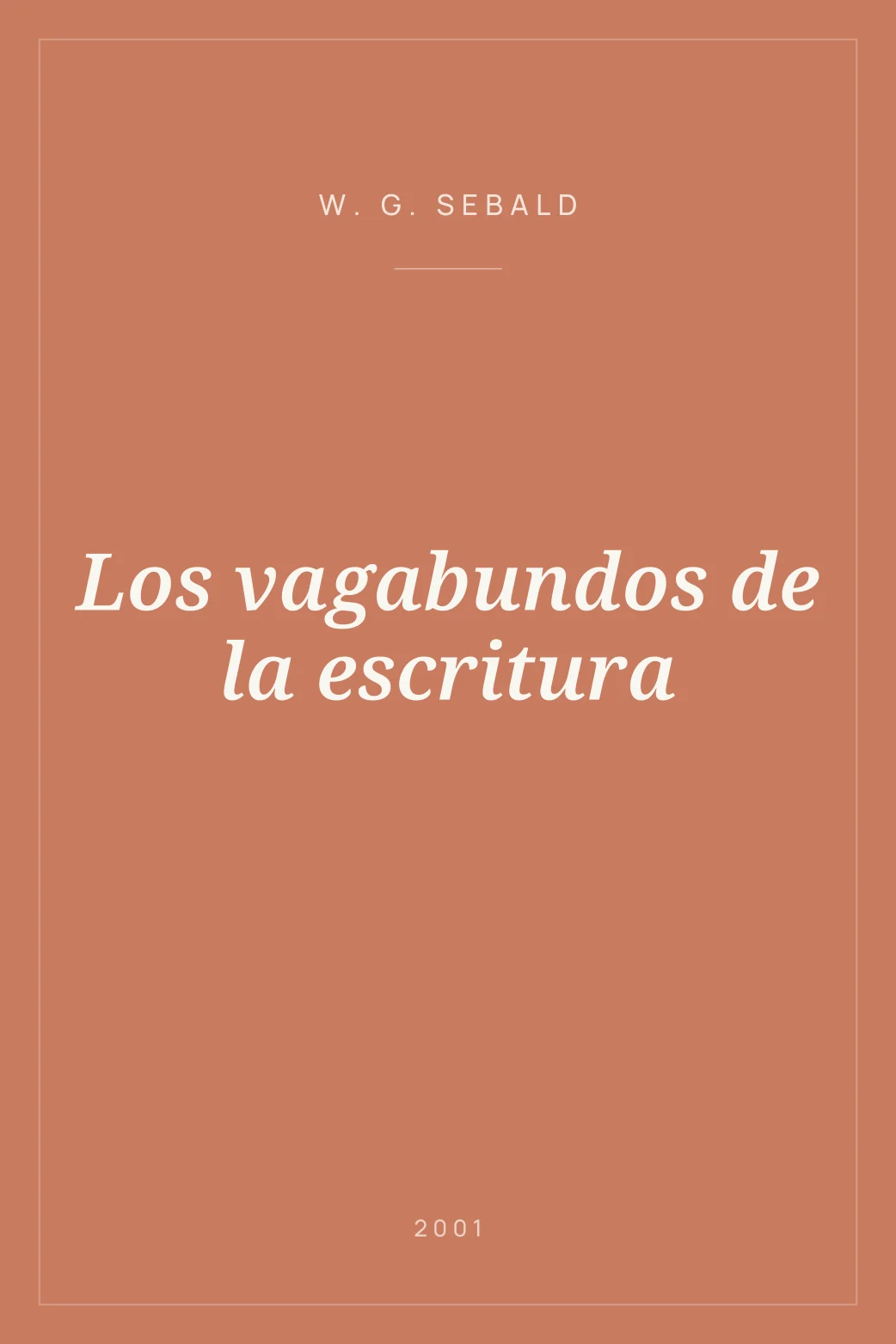 Portada de Los vagabundos de la escritura