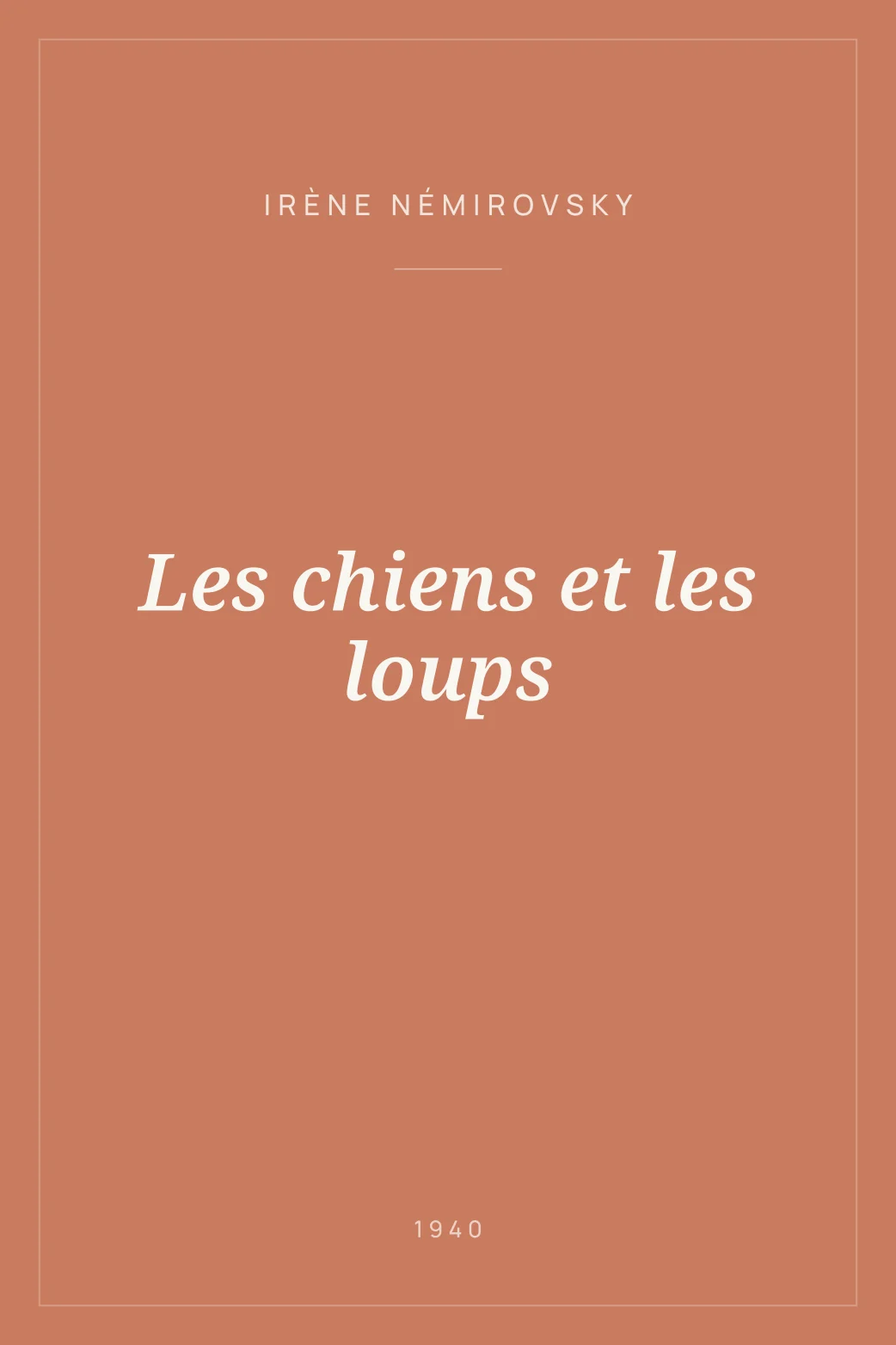 Portada de Les chiens et les loups