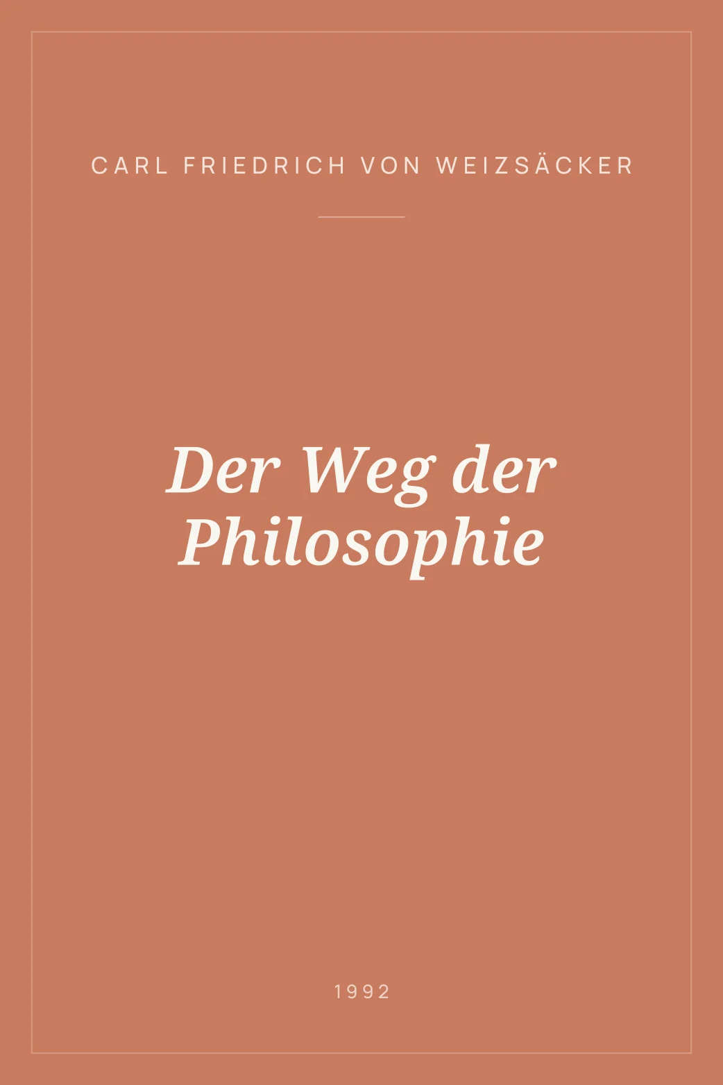 Portada de Der Weg der Philosophie